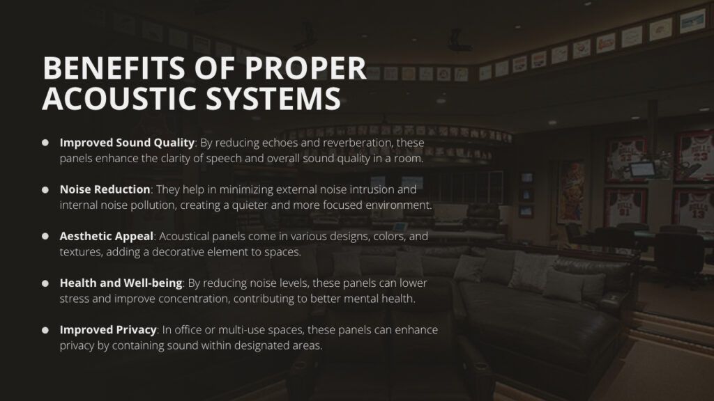 Infographic Benefits of proper acoustic systems